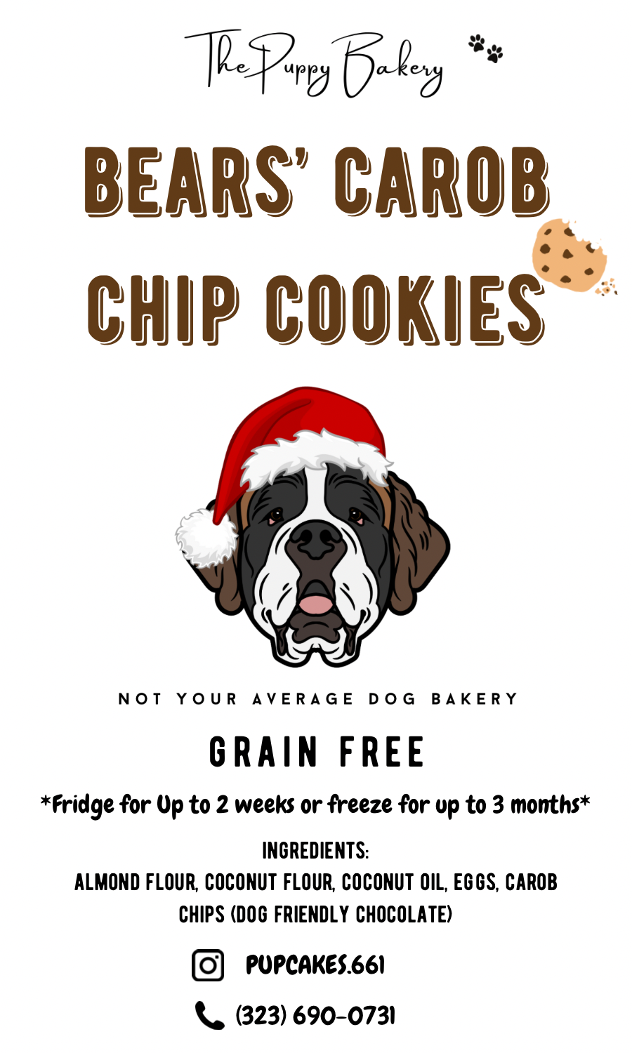 CAROB CHIP COOKIES (GF)